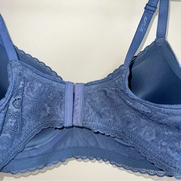 AERIE Turquoise Lace Light Lined Bra Size 38 C - Picture 4 of 5